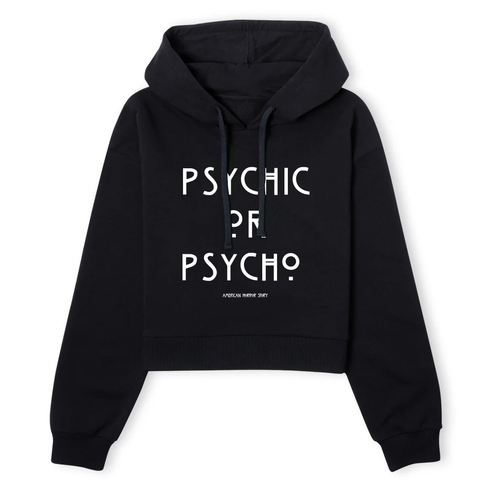 American Horror Story Psychic Or Psycho Women's Cropped Hoodie - Black - XS - Zwart Afbeelding 1