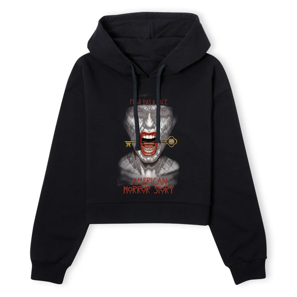 American Horror Story Fear Has A Face Women's Cropped Hoodie - Black - XS - Zwart Afbeelding 1