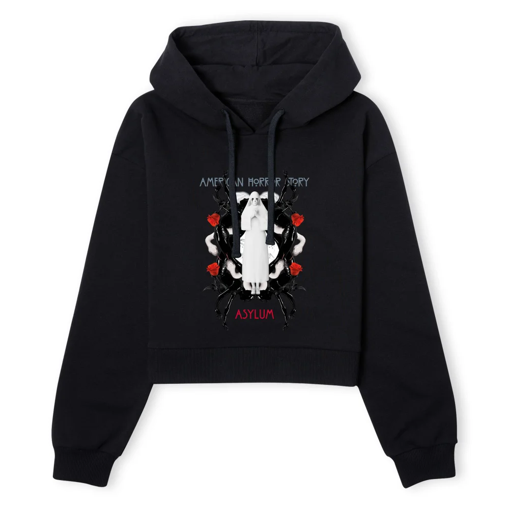 American Horror Story White Nun Women's Cropped Hoodie - Black - XS - Zwart Afbeelding 1