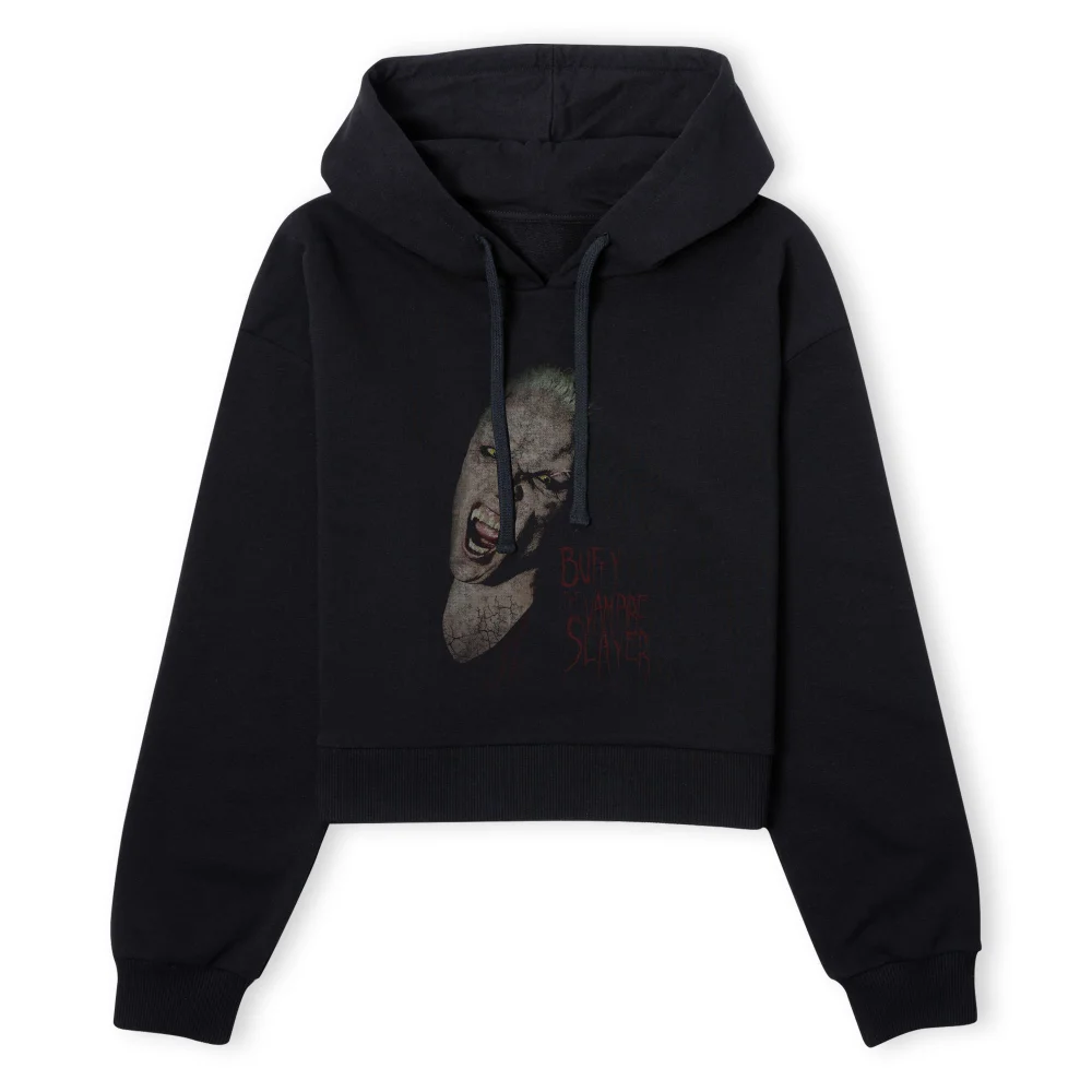 Buffy The Vampire Slayer Distress Spike Women's Cropped Hoodie - Black - XS - Zwart Afbeelding 1