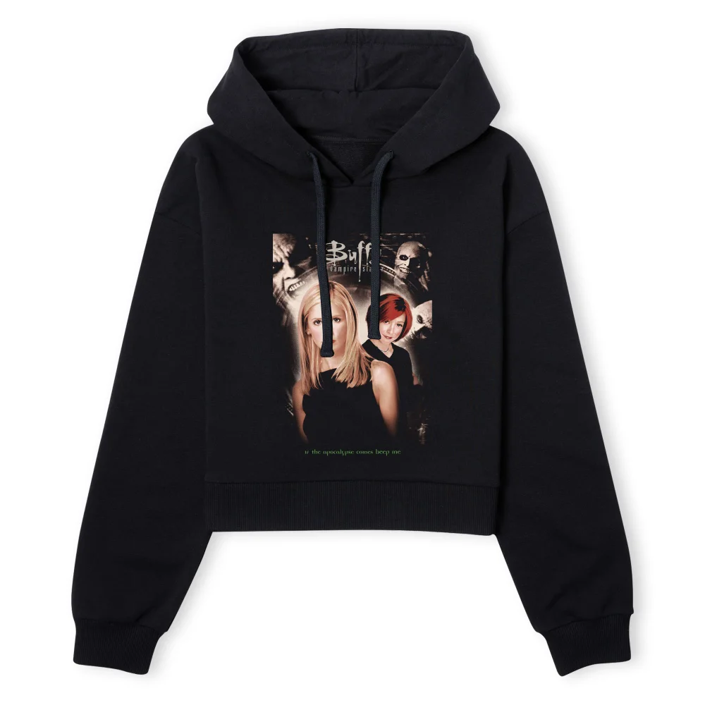 Buffy The Vampire Slayer S4 Poster Women's Cropped Hoodie - Black - XS - Zwart Afbeelding 1