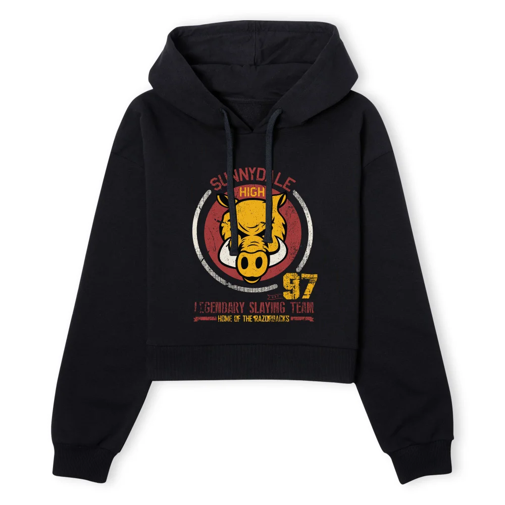 Buffy The Vampire Slayer Sunnydale High Varsity Women's Cropped Hoodie - Black - XS - Zwart Afbeelding 1