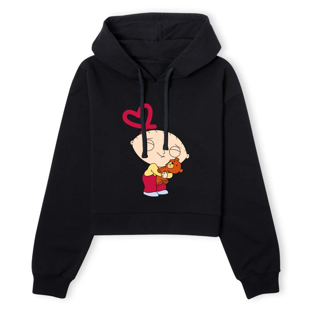 Family Guy Stewie Loves Bear Women's Cropped Hoodie - Black - XS - Zwart Afbeelding 1