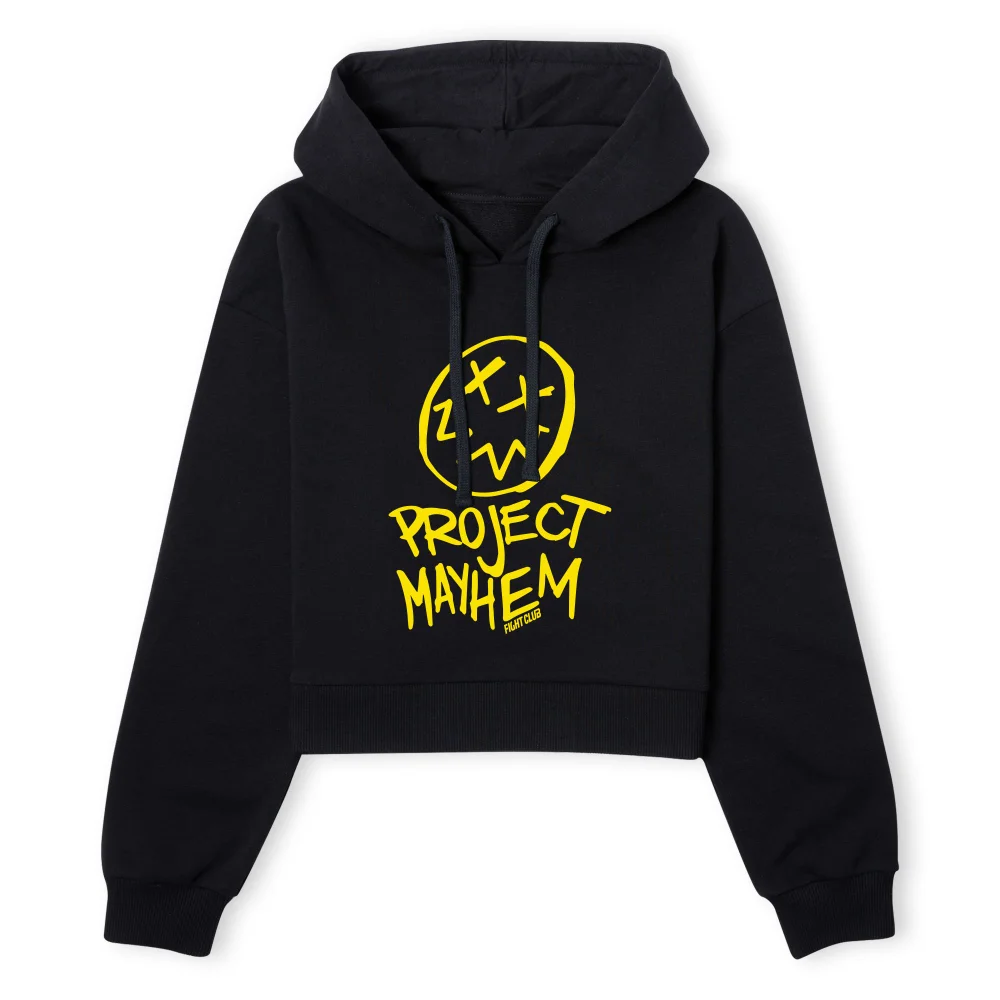 Fight Club Project Mayhem Women's Cropped Hoodie - Black - XS - Zwart Afbeelding 1