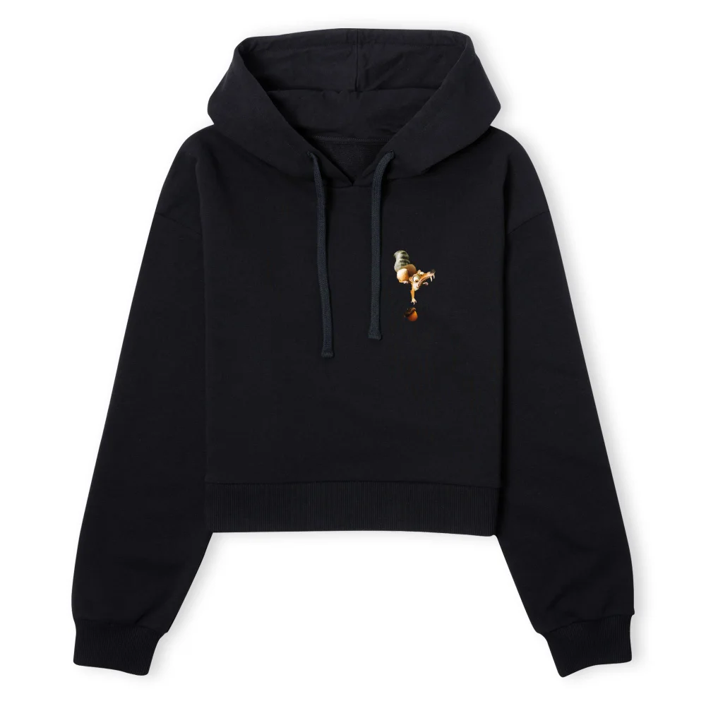 Ice Age Scrat Pocket Women's Cropped Hoodie - Black - XS - Zwart Afbeelding 1