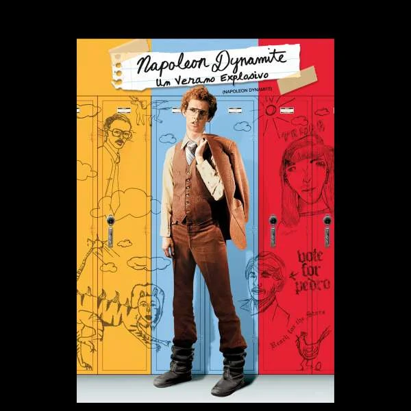 Napoleon Dynamite Poster Women's Cropped Hoodie - Black