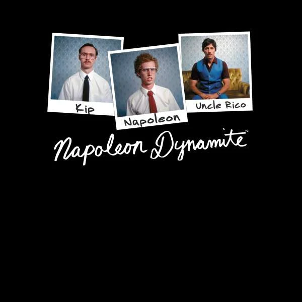 Napoleon Dynamite Polaroids Women's Cropped Hoodie - Black