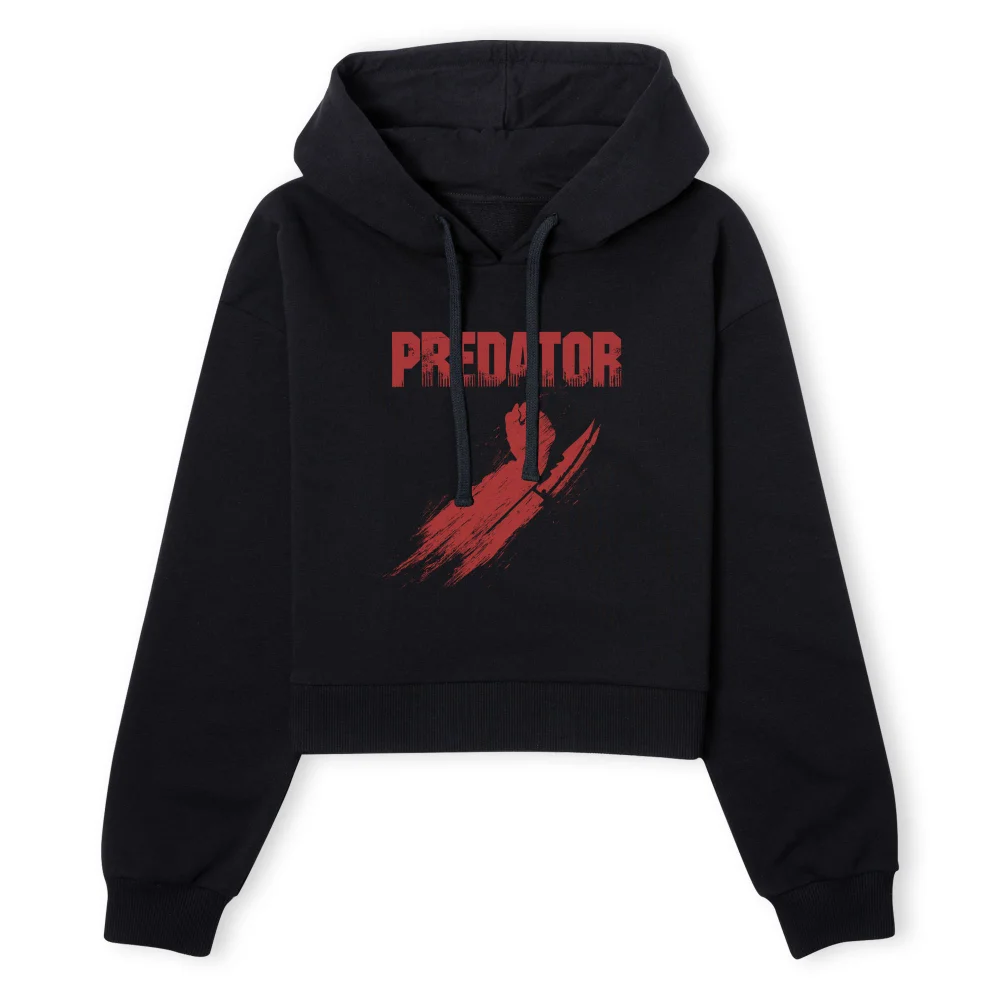 Predator Arm Blades Women's Cropped Hoodie - Black - XS - Zwart Afbeelding 1