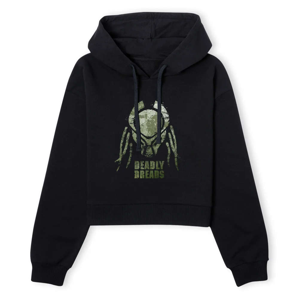 Predator Deadly Dreads Women's Cropped Hoodie - Black - XS - Zwart Afbeelding 1