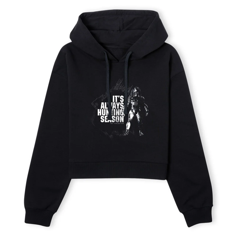 Predator Always Hunting Season Women's Cropped Hoodie - Black - XS - Zwart Afbeelding 1