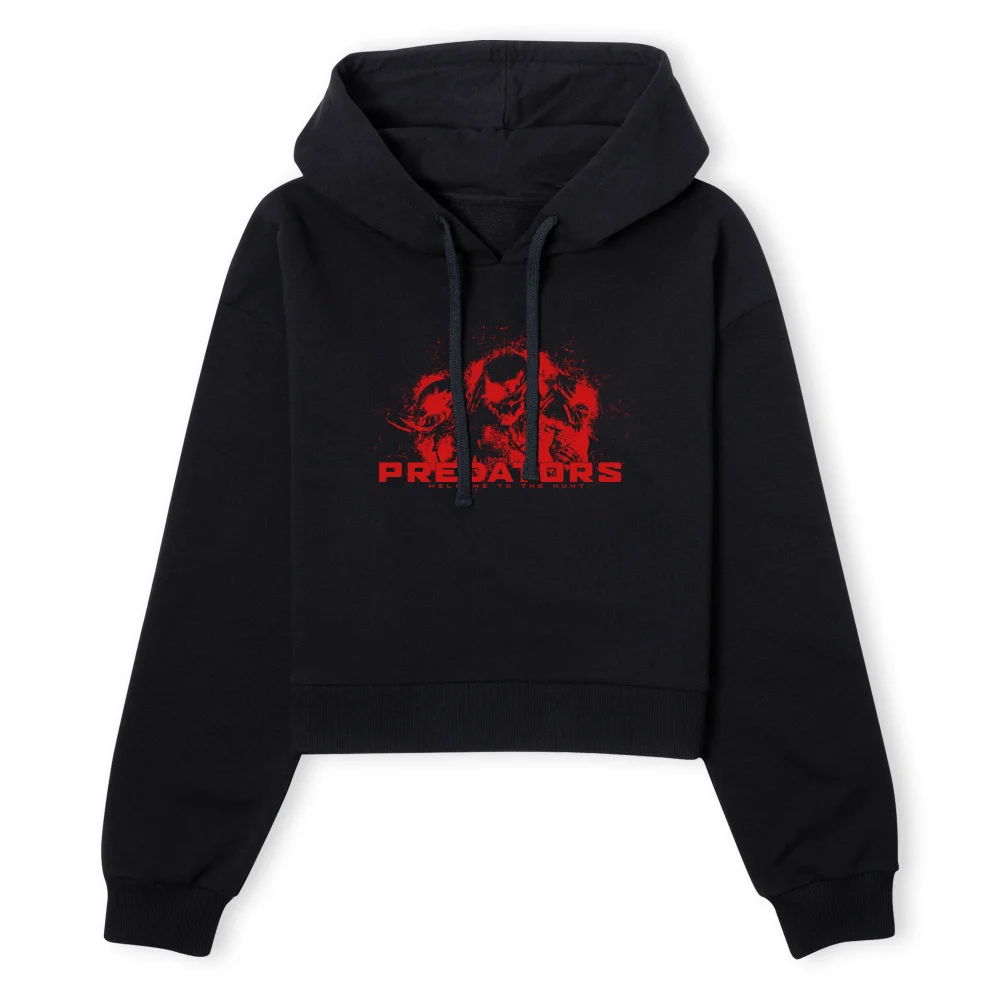 Predator Welcome To The Hunt Women's Cropped Hoodie - Black - XS - Zwart Afbeelding 1