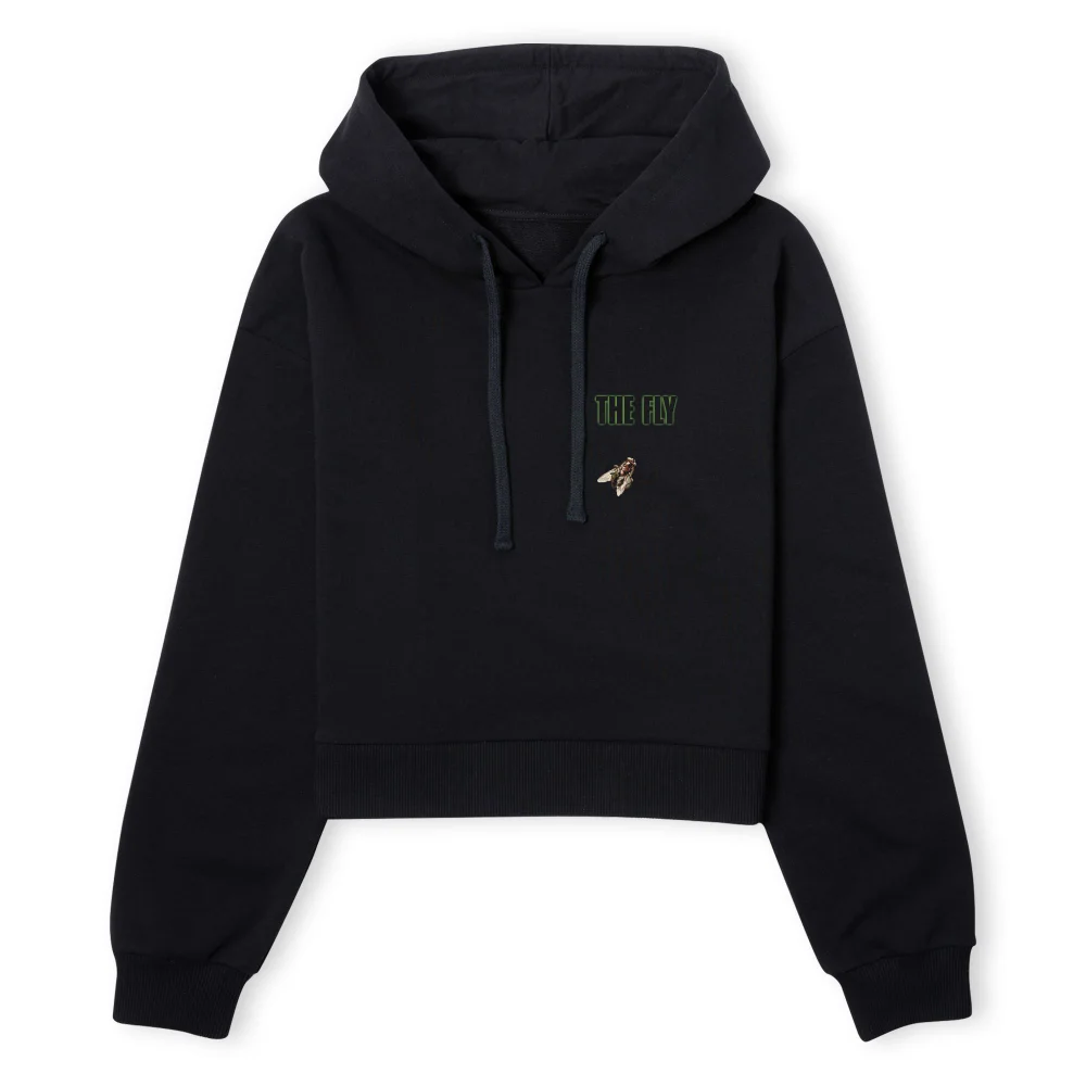 The Fly Giant Fly Women's Cropped Hoodie - Black - XS - Zwart Afbeelding 1