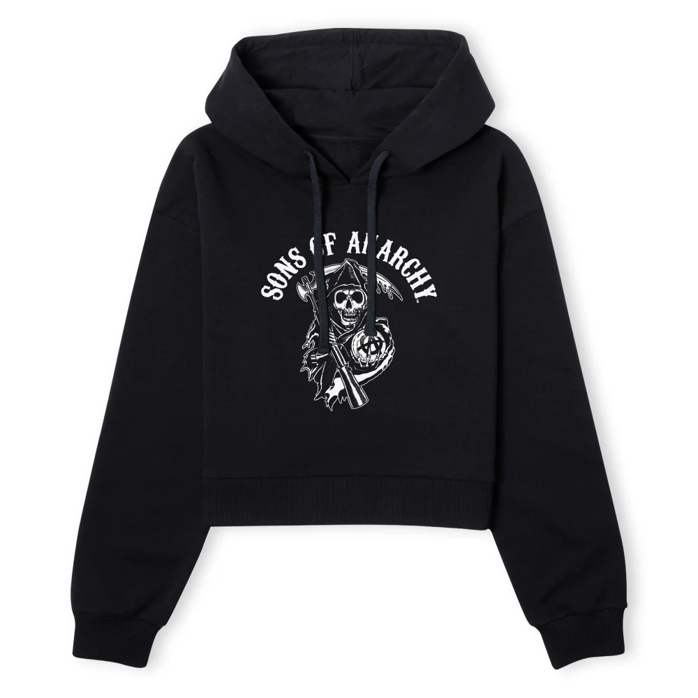 Sons of Anarchy Arched Reaper Women's Cropped Hoodie - Black - XS - Zwart Afbeelding 1