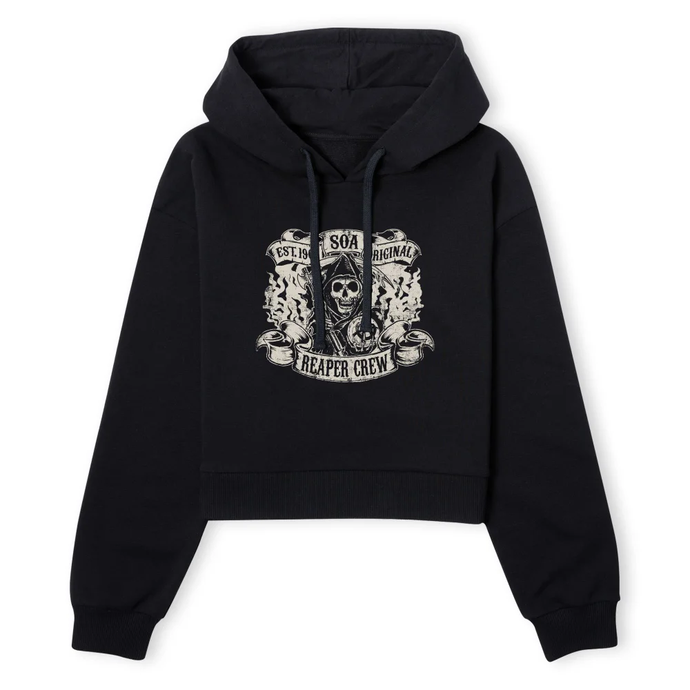 Sons of Anarchy Reaper Crew Women's Cropped Hoodie - Black - XS - Zwart Afbeelding 1