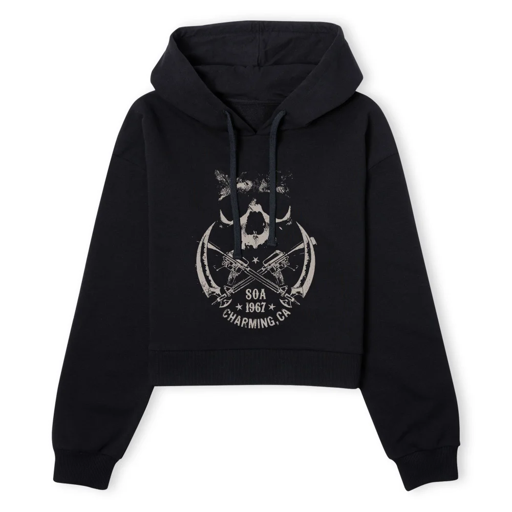 Sons of Anarchy 1967 Charming Women's Cropped Hoodie - Black - XS - Zwart Afbeelding 1