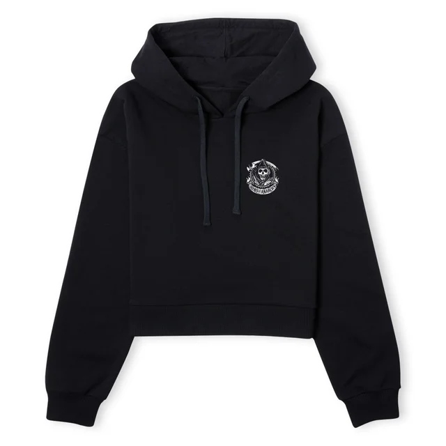 Sons of Anarchy White Label Women's Cropped Hoodie - Black