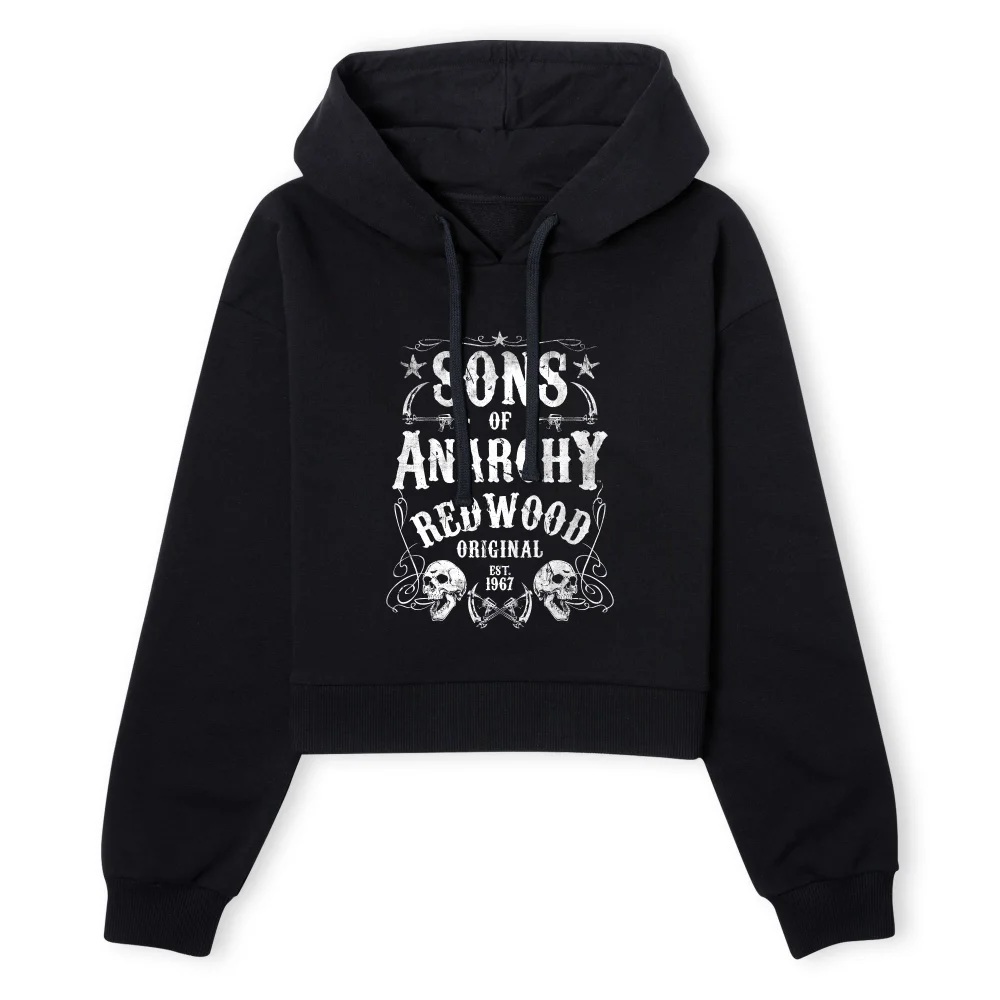 Sons of Anarchy Redwood Original Women's Cropped Hoodie - Black - XS - Zwart Afbeelding 1