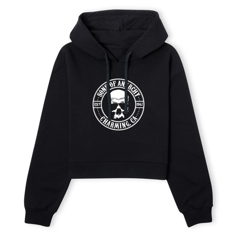 Sons of Anarchy Charming CA Women's Cropped Hoodie - Black - XS - Zwart Afbeelding 1