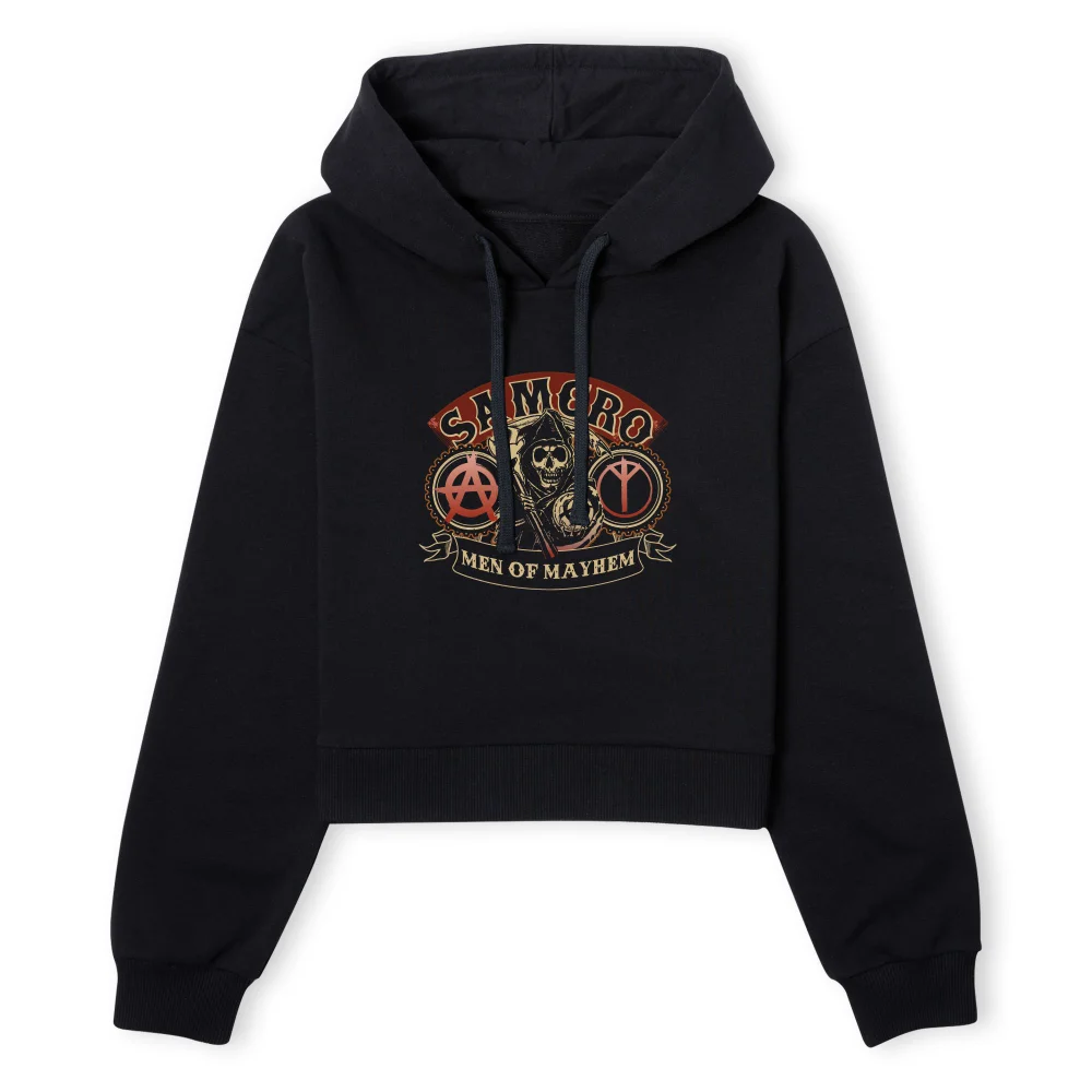 Sons of Anarchy Men Of Mayhem Women's Cropped Hoodie - Black - XS - Zwart Afbeelding 1