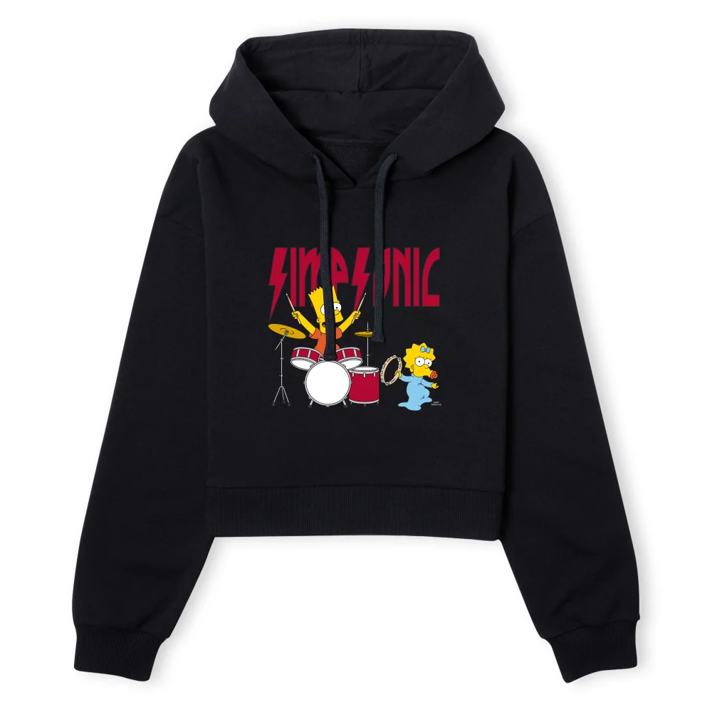 The Simpsons Simpsonic Women's Cropped Hoodie - Black - XS - Zwart Afbeelding 1