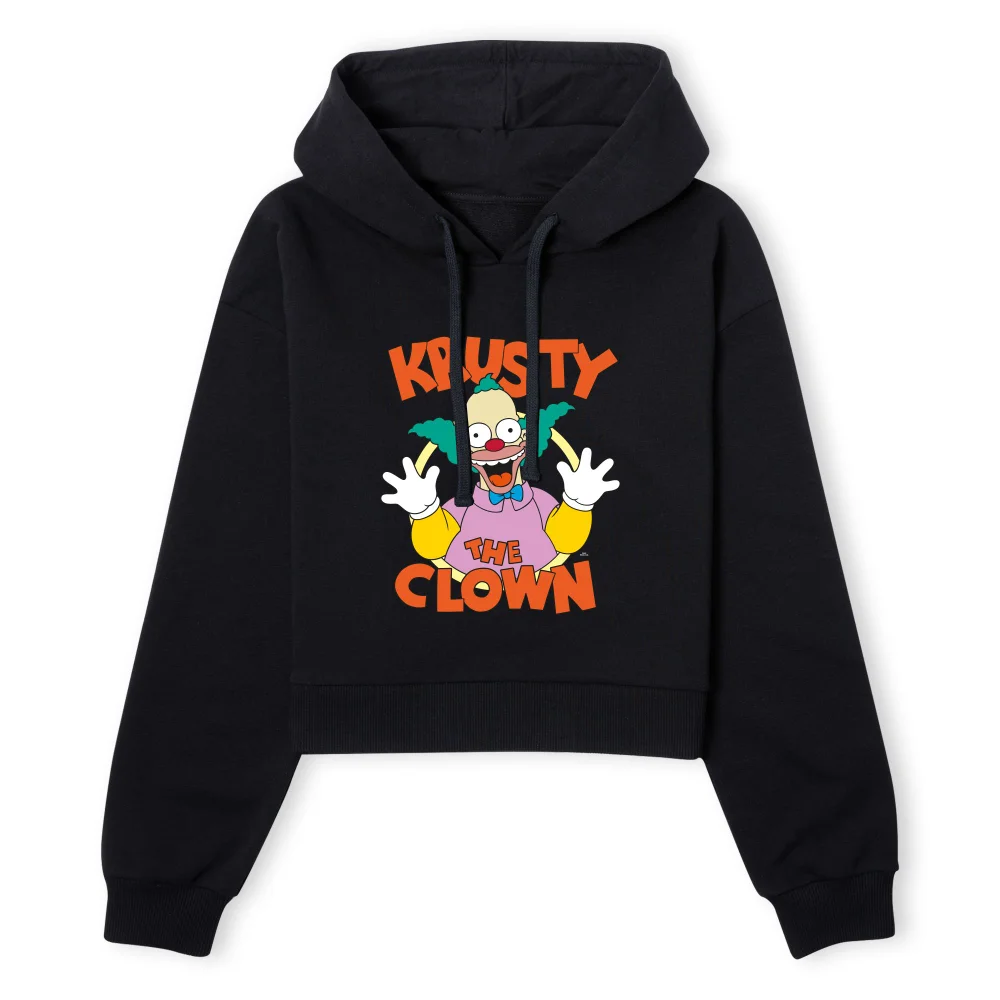 The Simpsons Krusty The Clown Women's Cropped Hoodie - Black - XS - Zwart Afbeelding 1