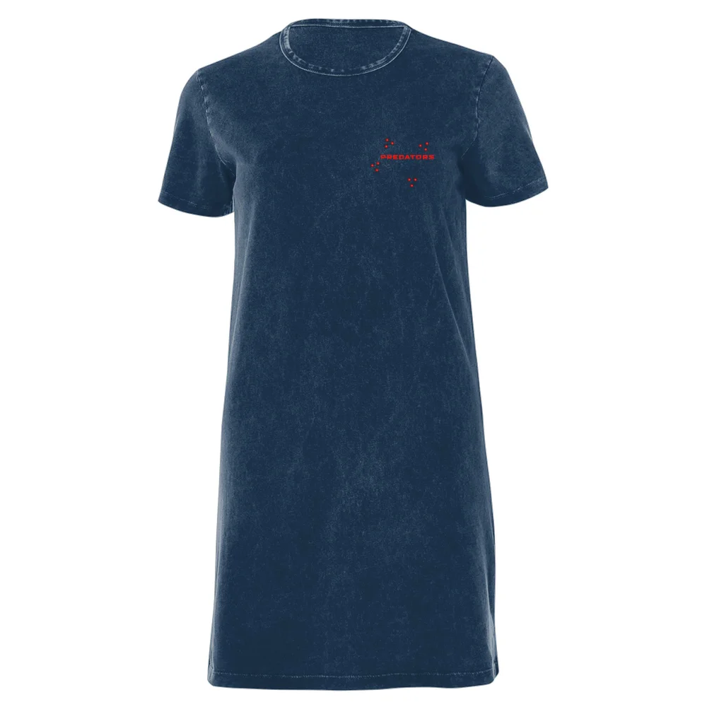 Predator Targeted Logo Pocket Women's T-Shirt Dress - Navy Acid Wash - XXL - Navy Acid Wash Afbeelding 1