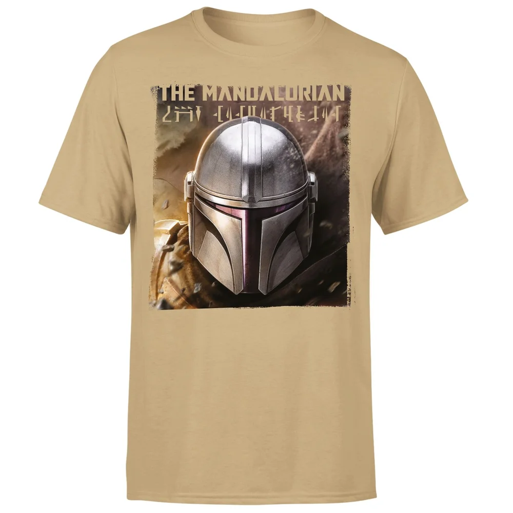 Star Wars The Mandalorian Focus Men's T-Shirt - Tan - S Afbeelding 1