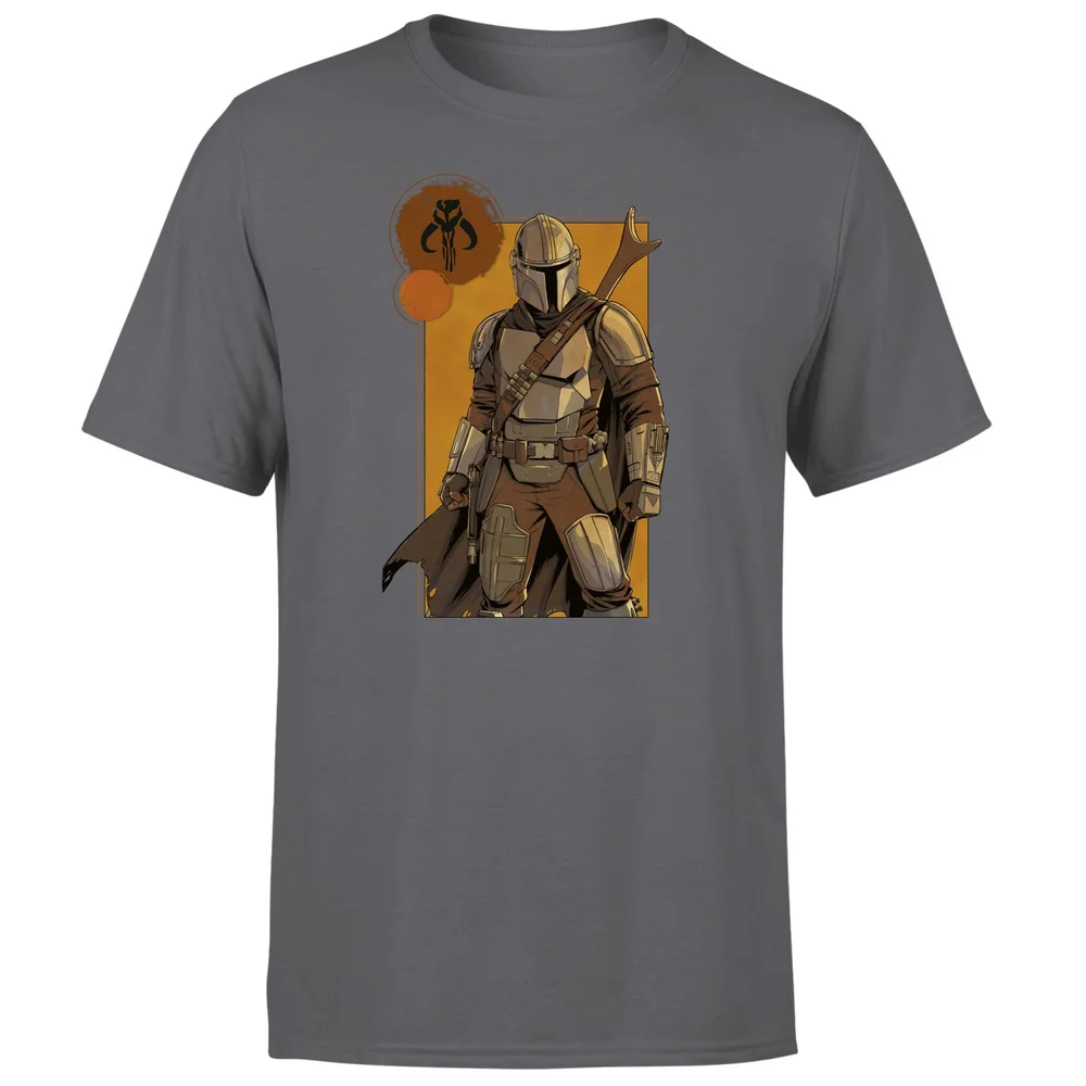 Star Wars The Mandalorian Composition Men's T-Shirt - Charcoal - S Afbeelding 1