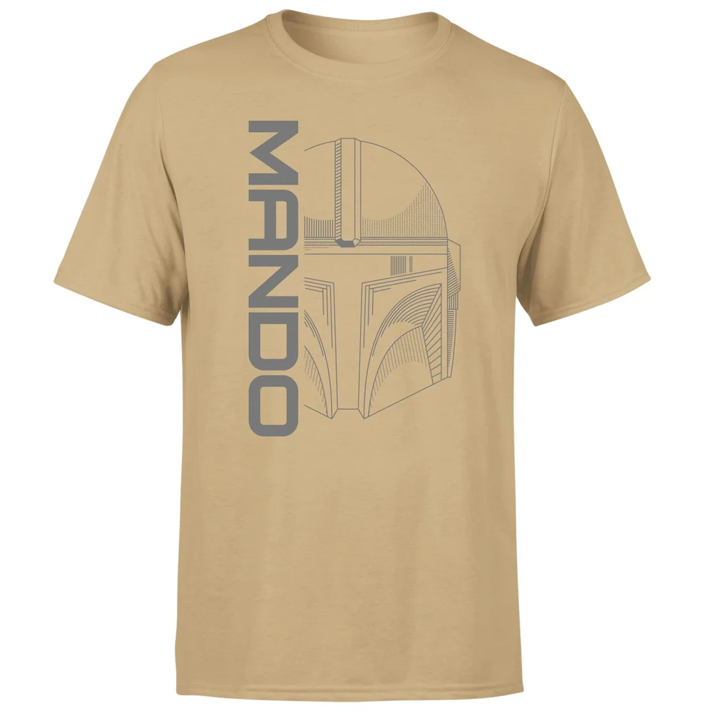 Star Wars The Mandalorian Mando Men's T-Shirt - Tan - S Afbeelding 1