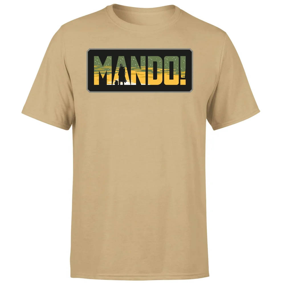 Star Wars The Mandalorian Mando! Men's T-Shirt - Tan - S Afbeelding 1