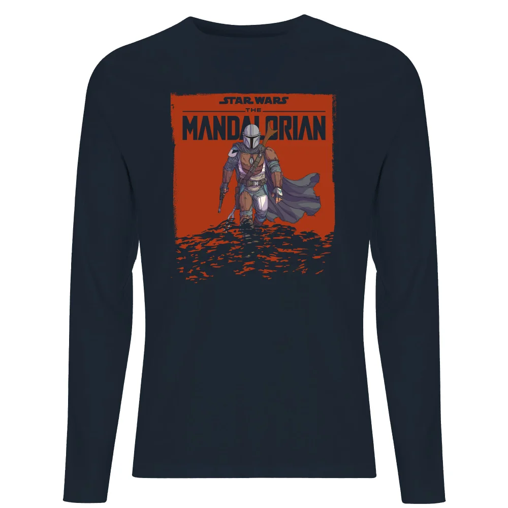 Star Wars The Mandalorian Storm Men's Long Sleeve T-Shirt - Navy - S Afbeelding 1