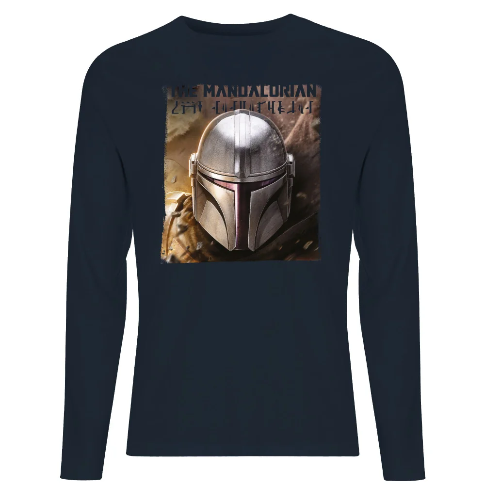 Star Wars The Mandalorian Focus Men's Long Sleeve T-Shirt - Navy - S Afbeelding 1