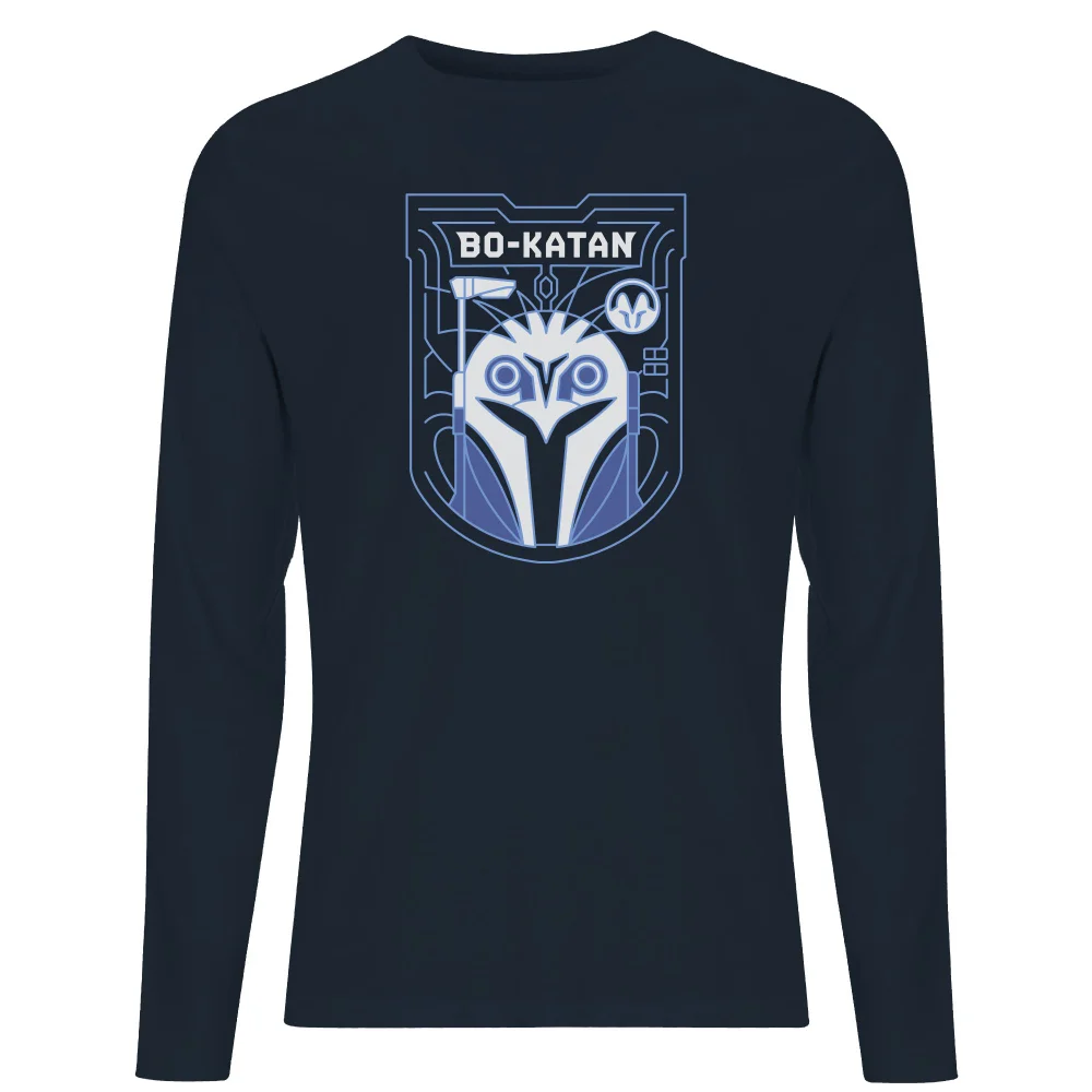 Star Wars The Mandalorian Bo-Katan Badge Men's Long Sleeve T-Shirt - Navy - S Afbeelding 1