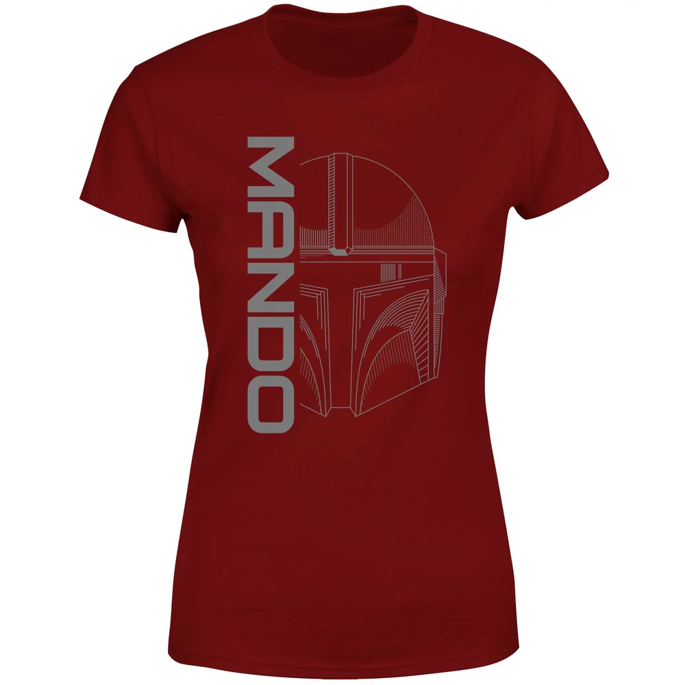 Star Wars The Mandalorian Mando Women's T-Shirt - Burgundy - XS Afbeelding 1