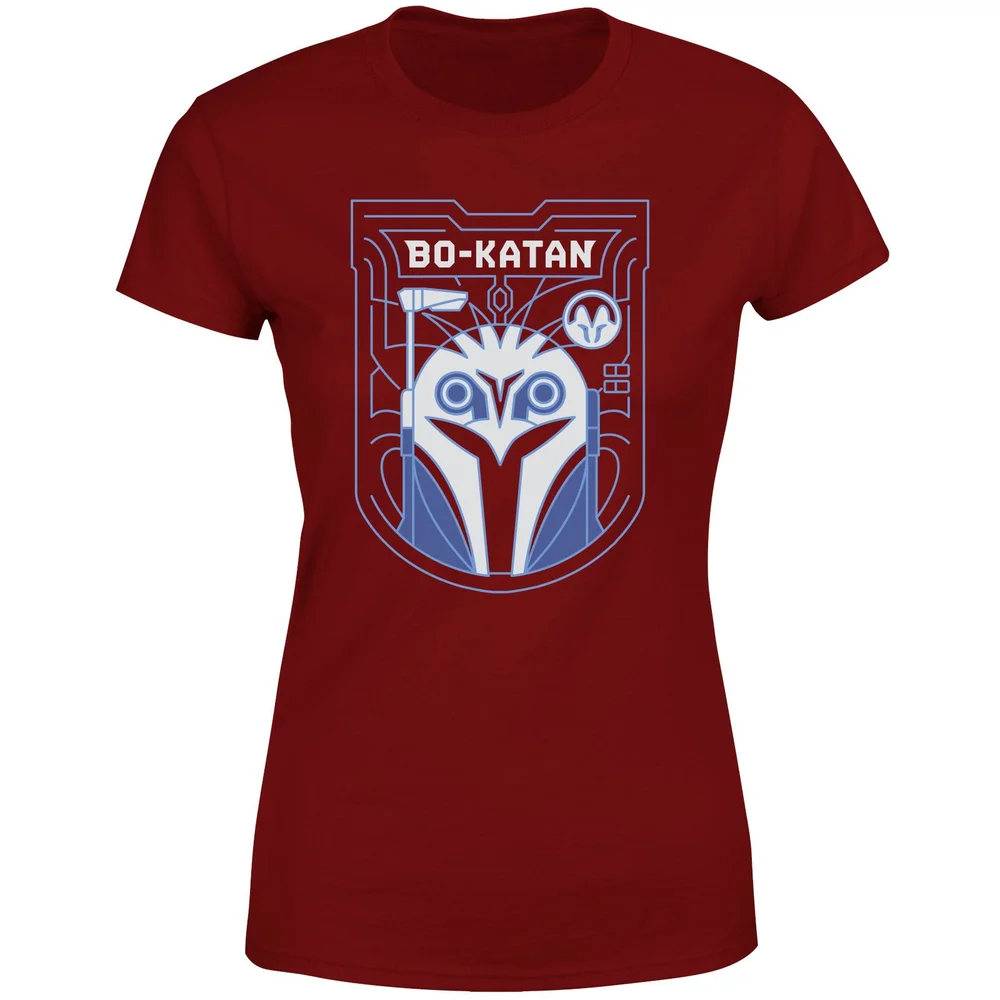 Star Wars The Mandalorian Bo-Katan Badge Women's T-Shirt - Burgundy - XS Afbeelding 1