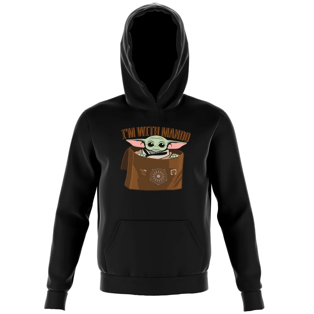 Star Wars The Mandalorian I'm With Mando Kids' Hoodie - Black - 98/104 (3-4 jaar) Afbeelding 1