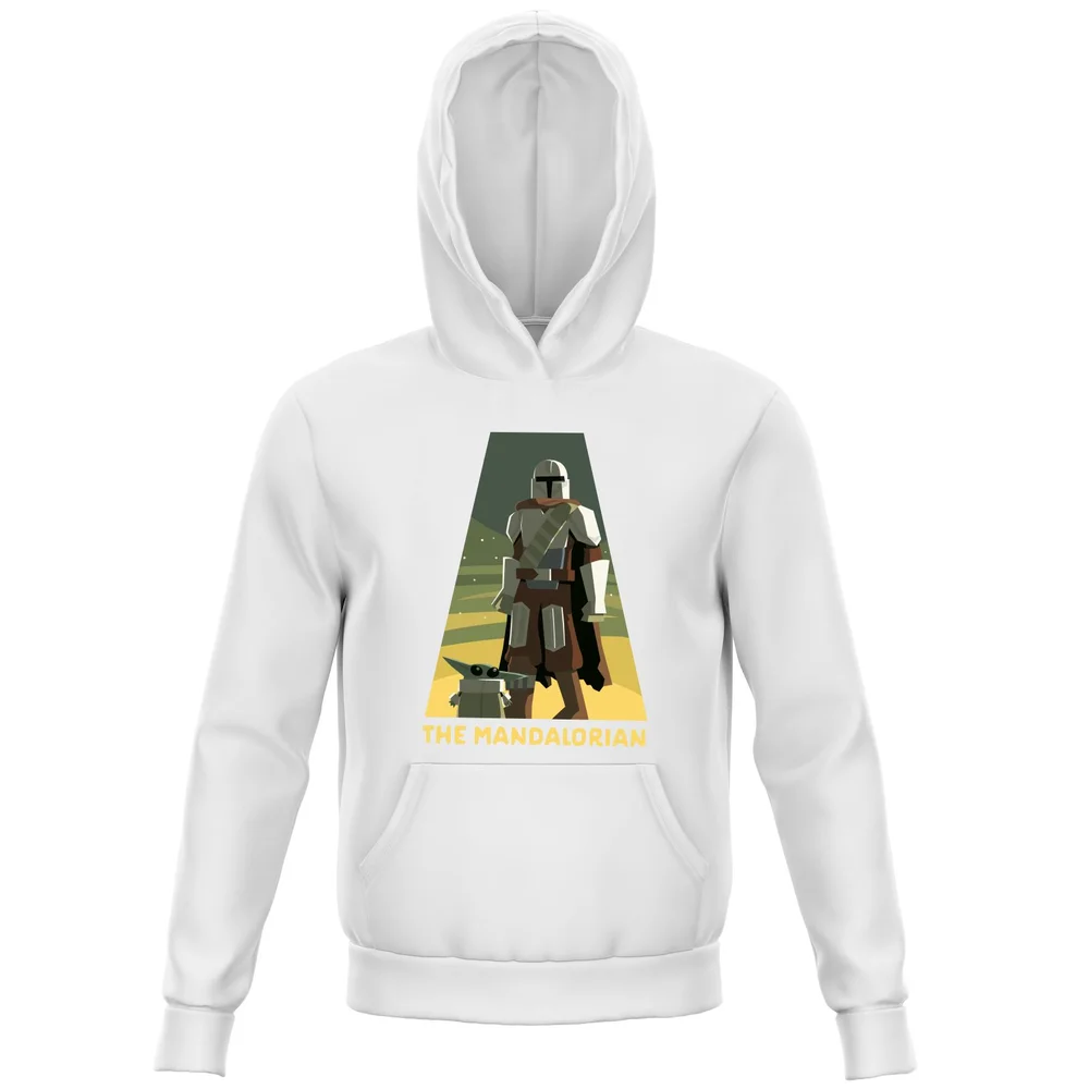 Star Wars The Mandalorian Artistic Pose Kids' Hoodie - Green - 98/104 (3-4 jaar) Afbeelding 1