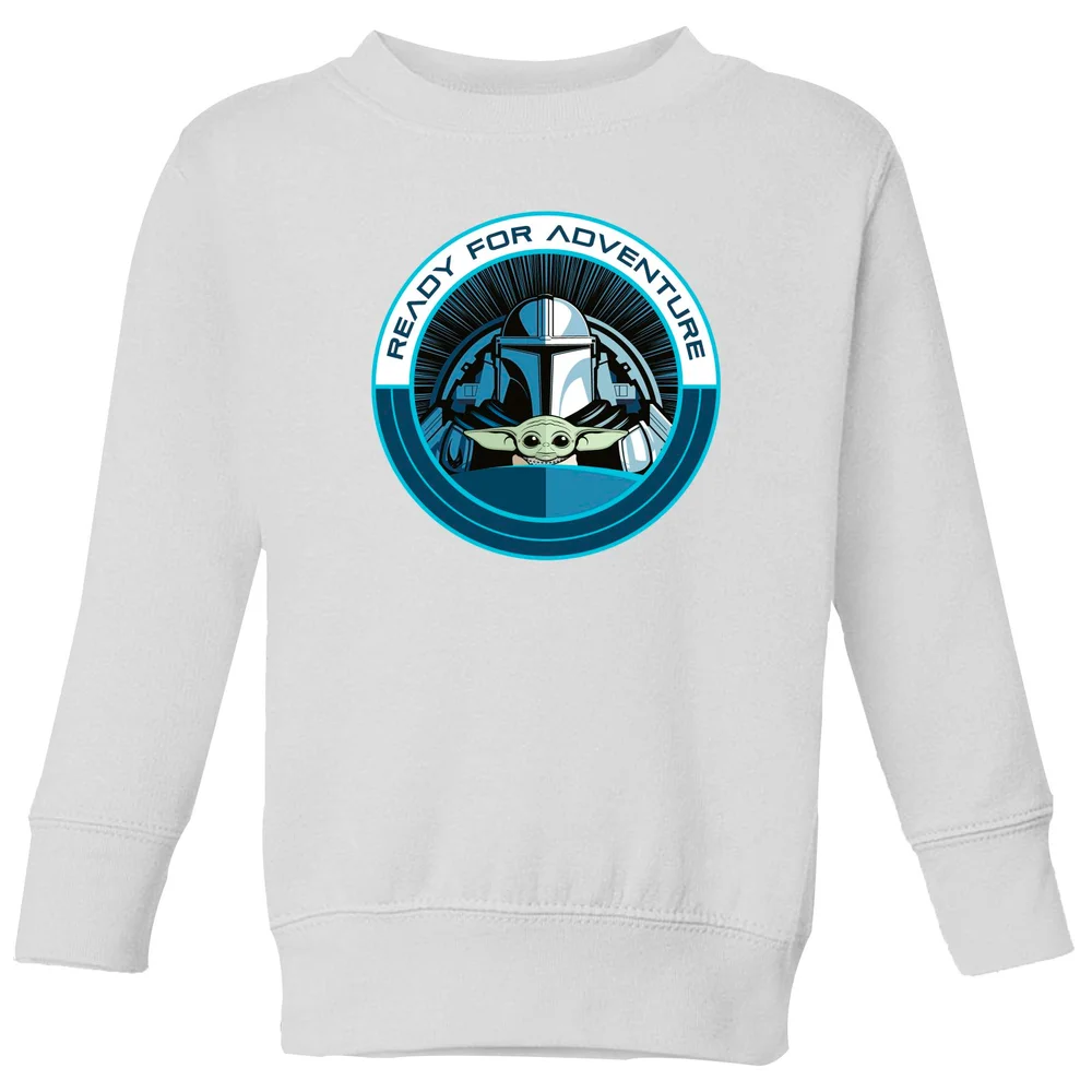 Star Wars The Mandalorian Ready For Adventure Kids' Sweatshirt - White - 98/104 (3-4 jaar) Afbeelding 1