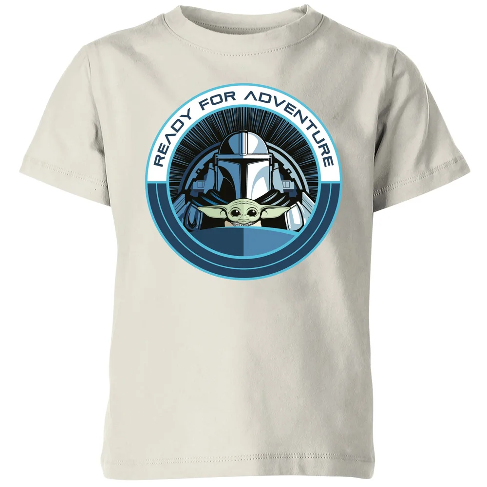 Star Wars The Mandalorian Ready For Adventure Kids' T-Shirt - Cream - 98/104 (3-4 jaar) Afbeelding 1