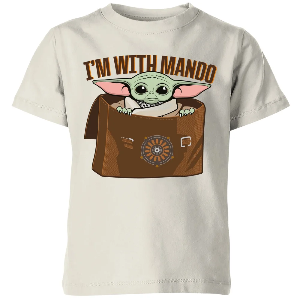 Star Wars The Mandalorian I'm With Mando Kids' T-Shirt - Cream - 98/104 (3-4 jaar) Afbeelding 1