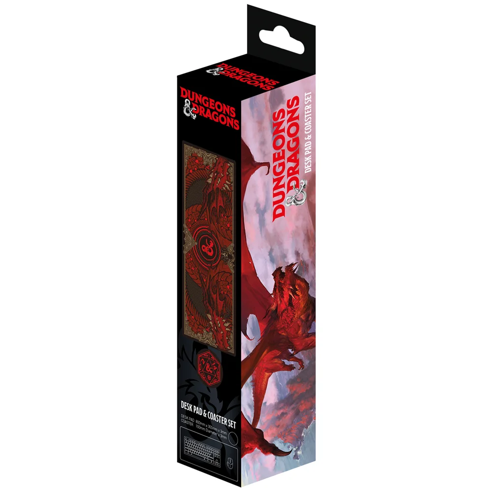 Fanattik Dungeons & Dragons Large Desk Pad And Coaster Set Afbeelding 1