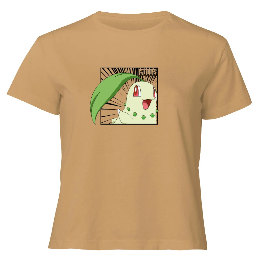 Pokemon Chikorita Women's Cropped T-Shirt - Tan - XL Afbeelding 1