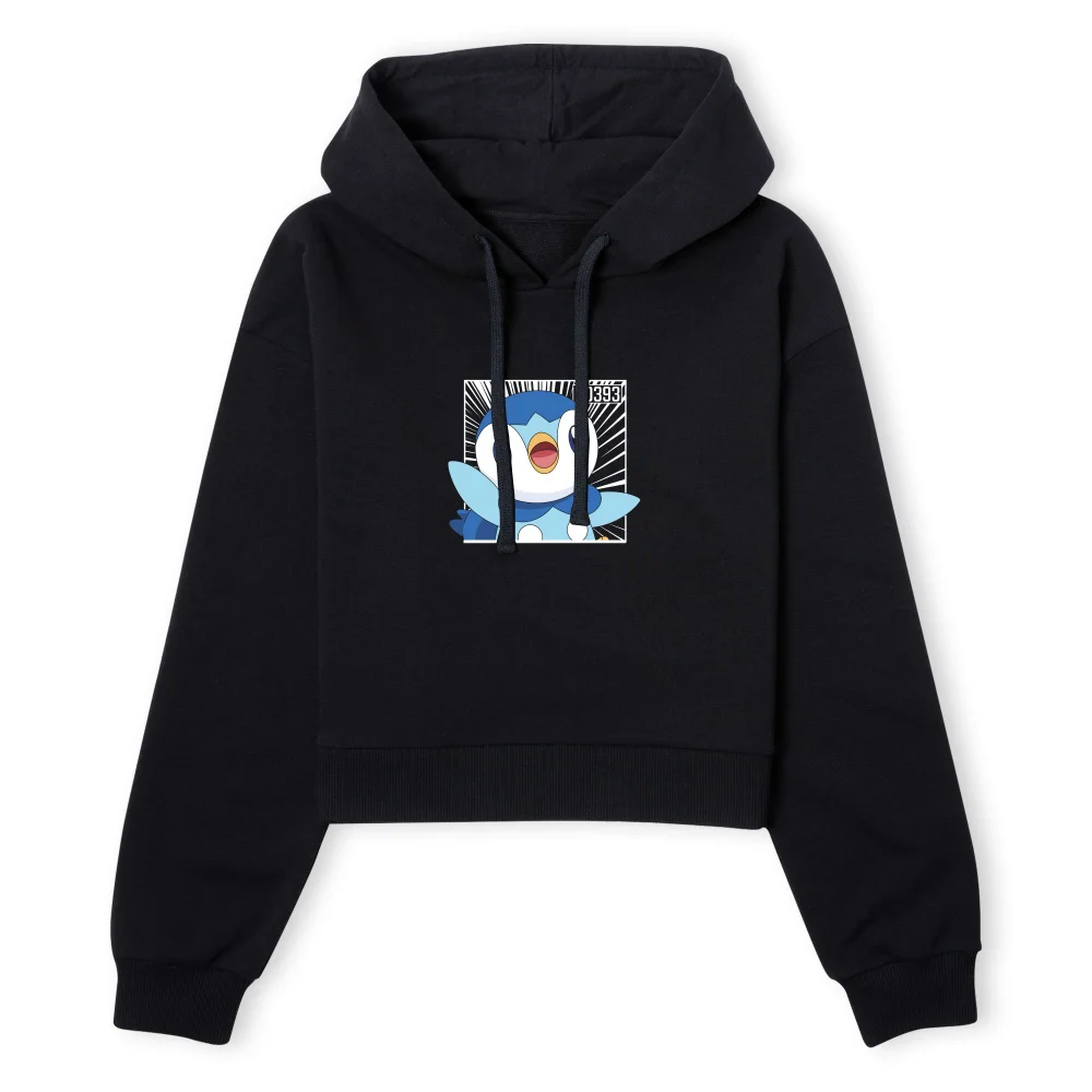 Pokemon Piplup Women's Cropped Hoodie - Black - XS Afbeelding 1