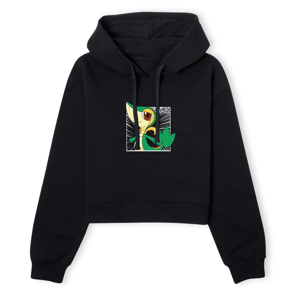 Pokemon Snivy Women's Cropped Hoodie - Black - XS Afbeelding 1