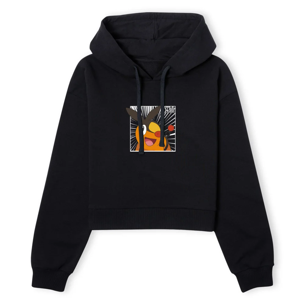 Pokemon Tepig Women's Cropped Hoodie - Black - XS Afbeelding 1