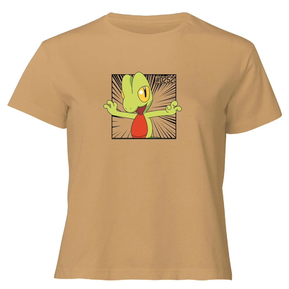 Pokemon Treecko Women's Cropped T-Shirt - Tan - XL Afbeelding 1