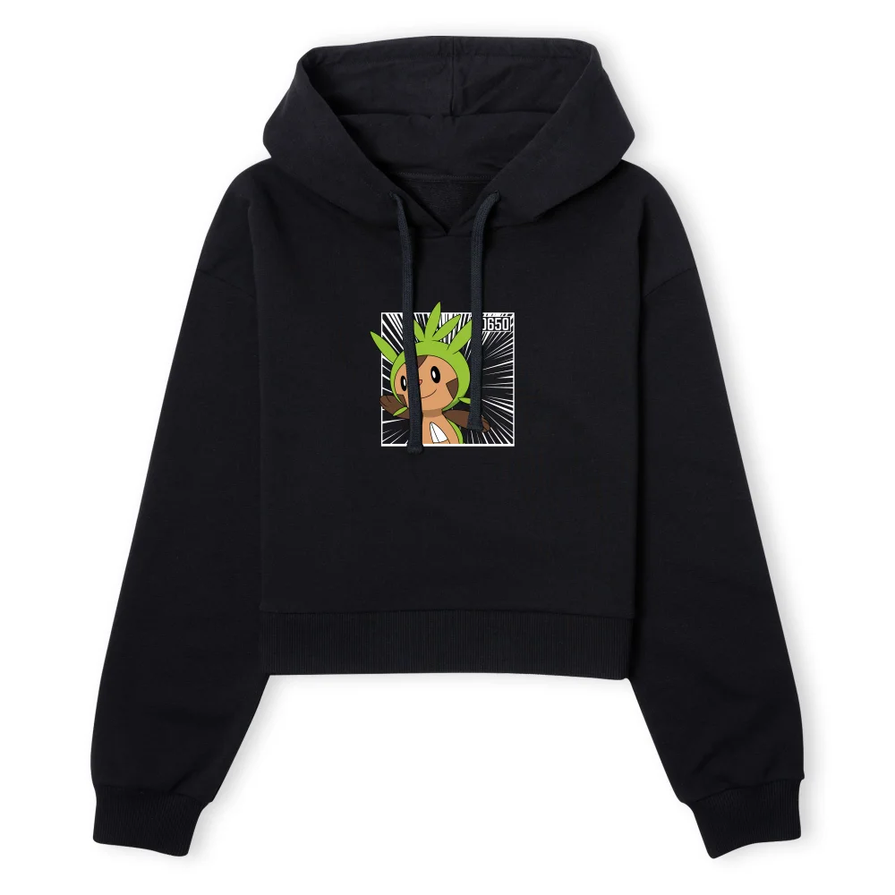 Pokemon Chespin Women's Cropped Hoodie - Black - XS Afbeelding 1