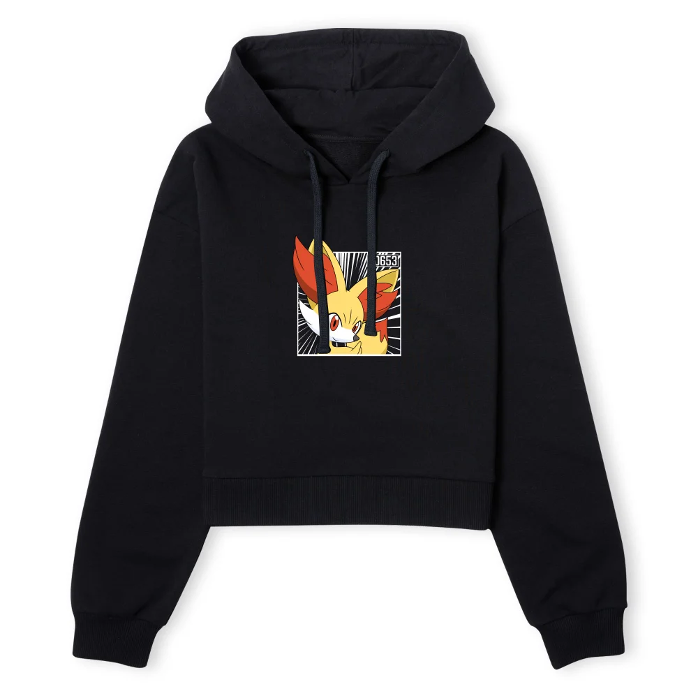 Pokemon Fennekin Women's Cropped Hoodie - Black - XS Afbeelding 1