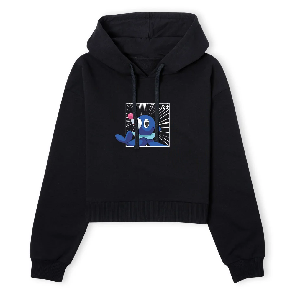 Pokemon Popplio Women's Cropped Hoodie - Black - XS Afbeelding 1