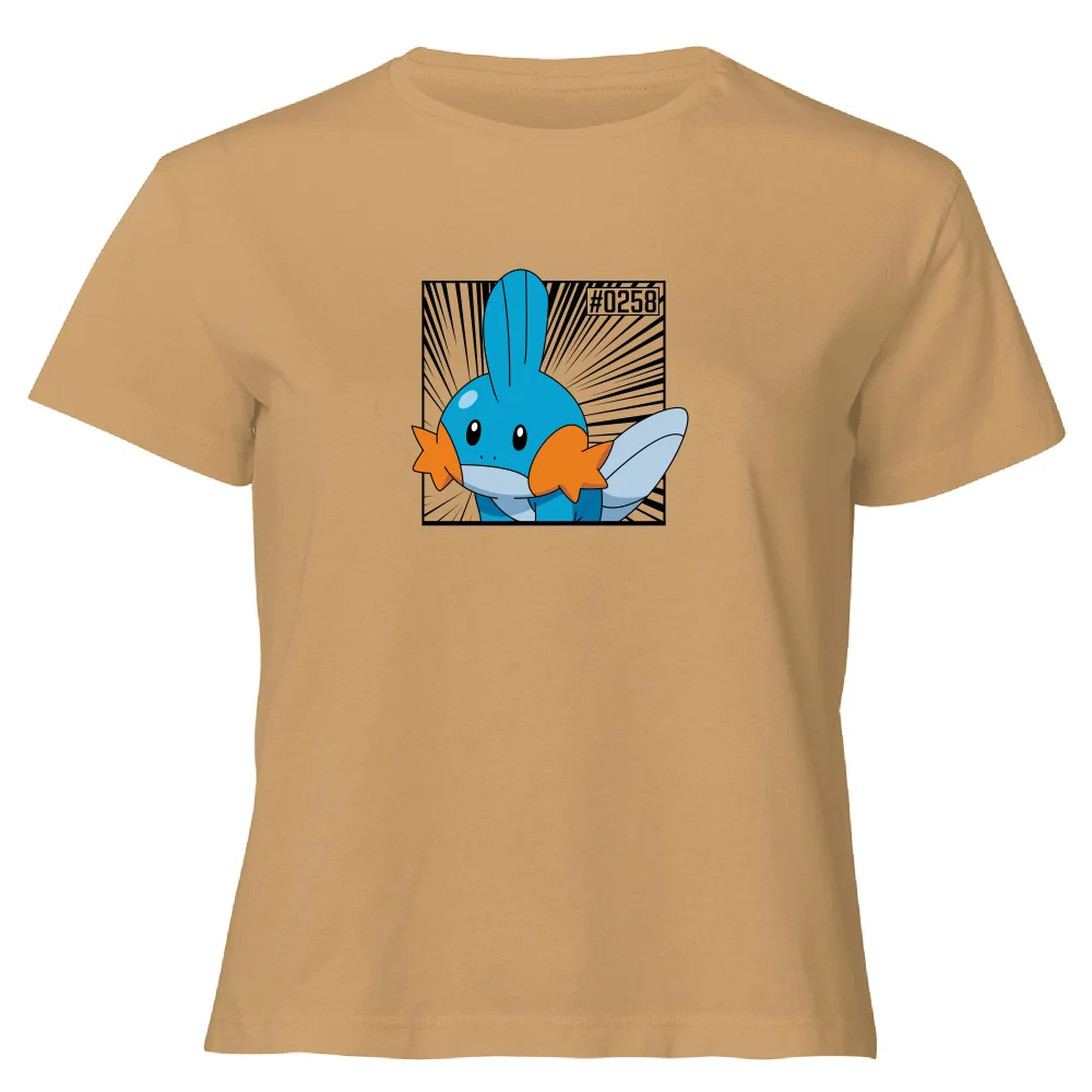 Pokemon Mudkip Women's Cropped T-Shirt - Tan - XL Afbeelding 1